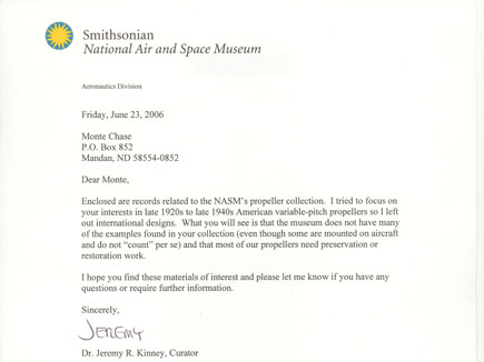 Smithsonian Letter 3